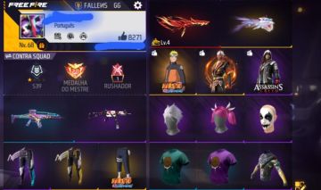Conta de Free Fire criada em 2018 gemada