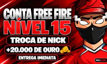 CONTA FF LV15 + TROCA NICK + 20.000 OURO | ENTREGA AUTOMATICA