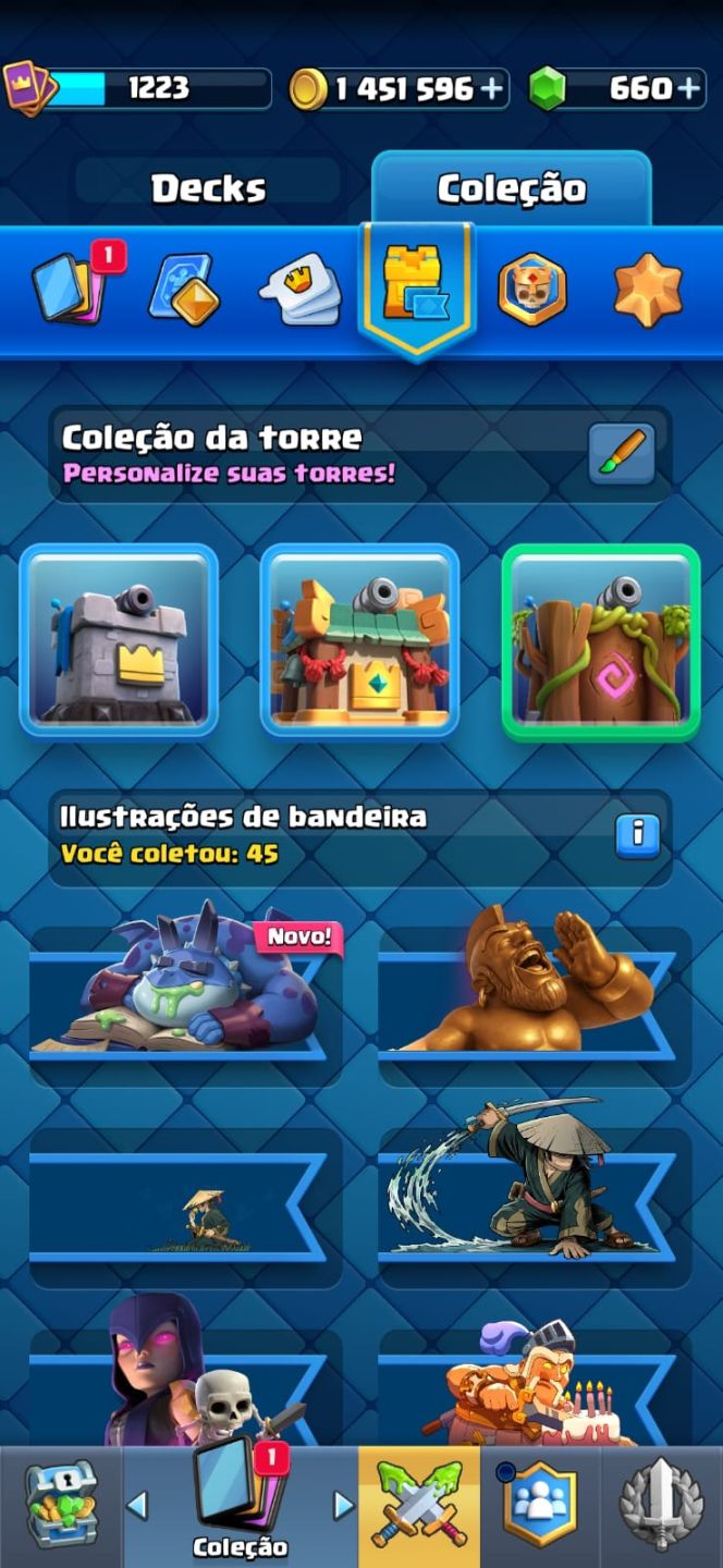 CONTA CLASH ROYALE 8.8K DE TROFÉUS, 1.4 MILHÕES DE OURO E 660 GEMAS.