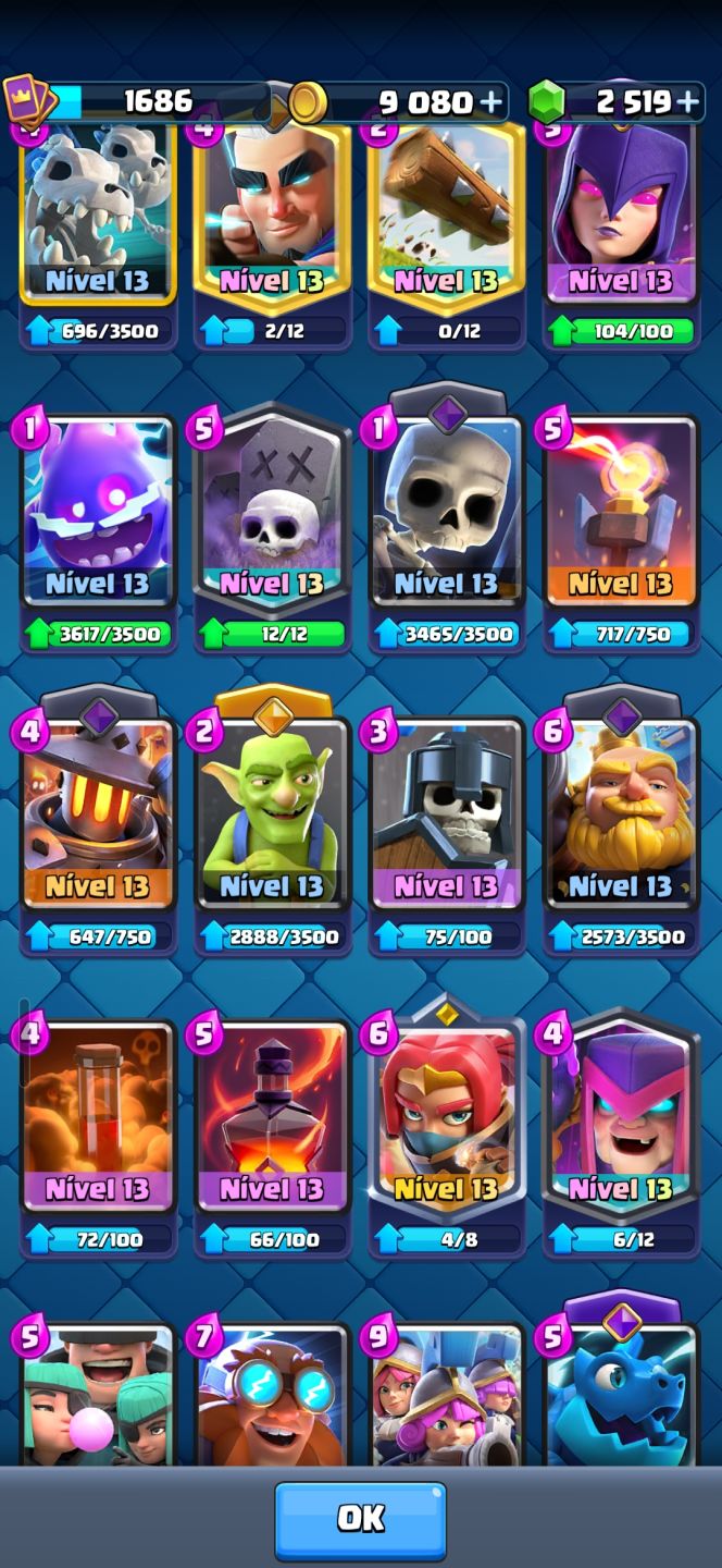 Conta brawl stars/clash Royal bem upadas!!!