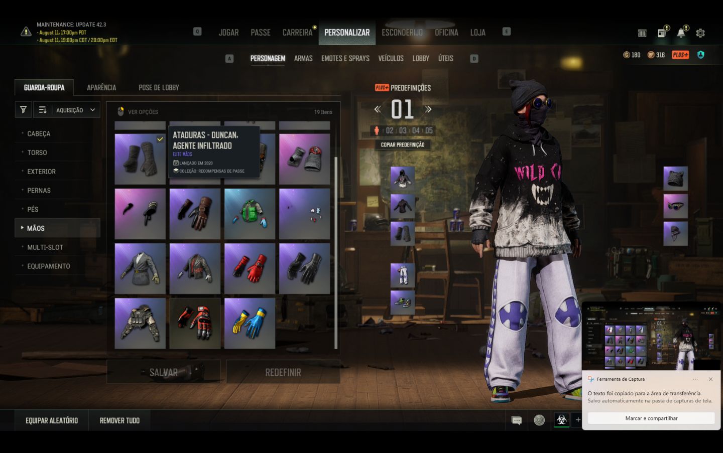 CONTA PUBG PC 3 PROGRESSIVAS AUG NEON DREAM LV 4 , ACE32 , KAR98K