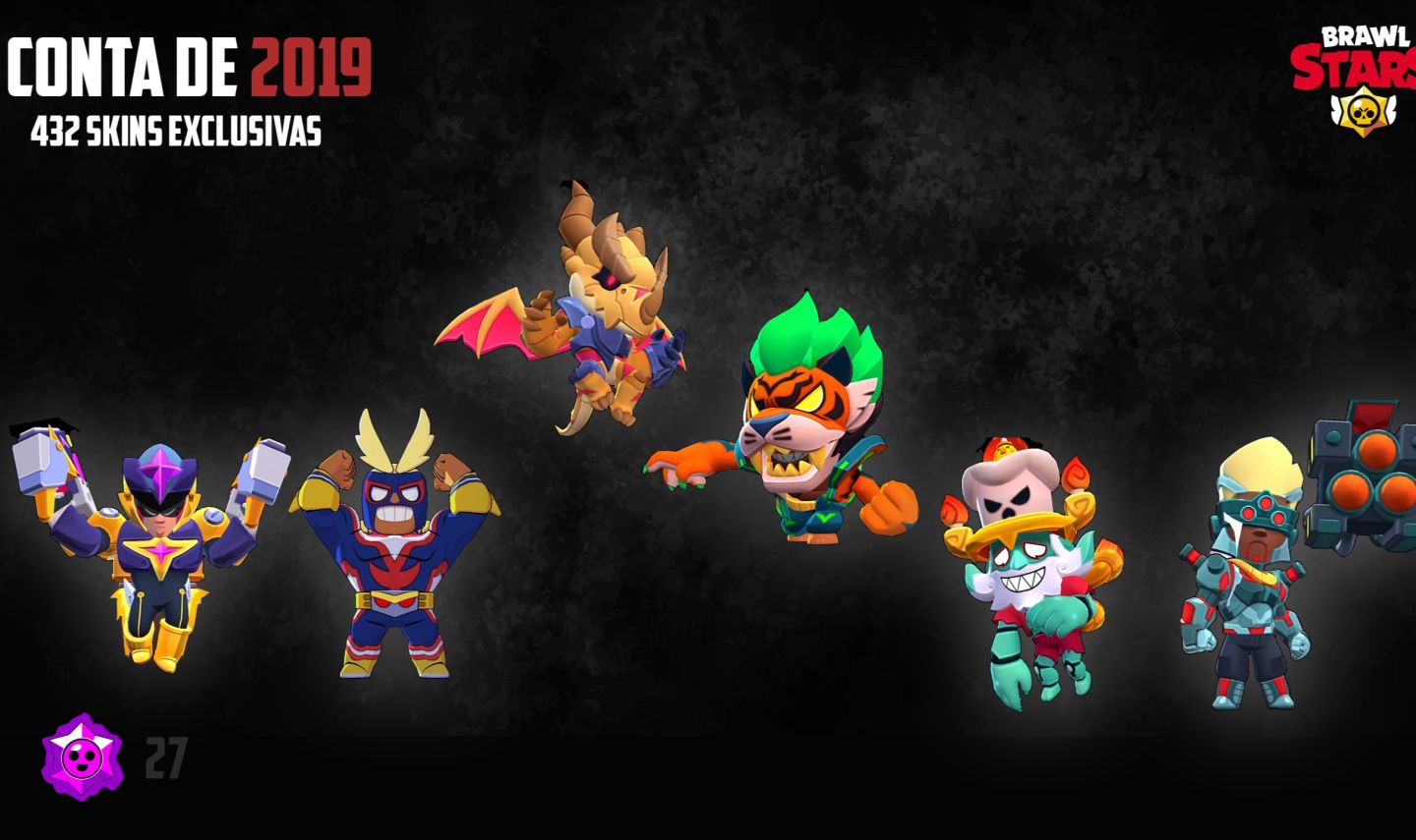 Conta de 2019 com 463 Skins / 5 Pro Pass (Colt / Dinamyke / Leon, Corvo e Brock)