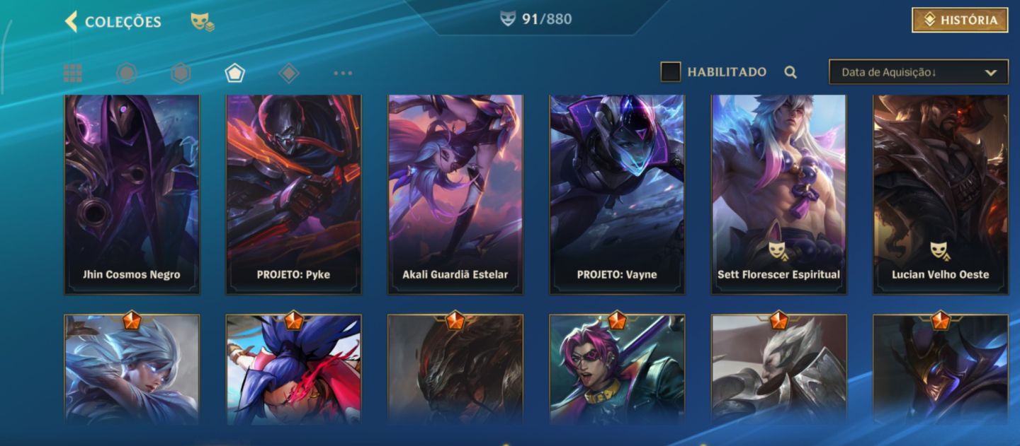 CONTA DE WILD RIFT COM MUITAS SKINS