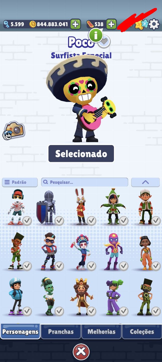 Conta rara Subway Surfers todos os personagens + 5000 chaves (2012)