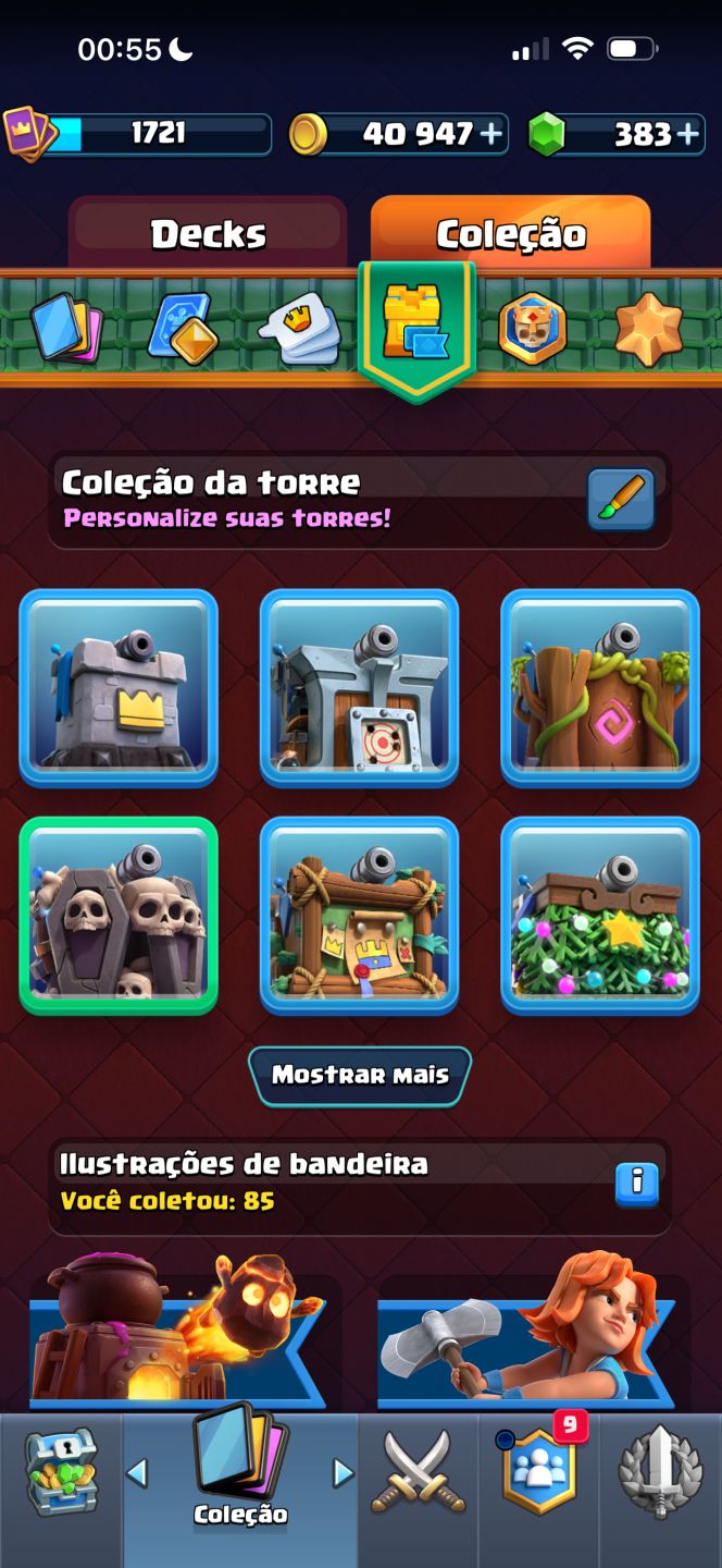 CONTA CLASH ROYALE 4 ANOS 11K DE TROFÉUS ÚNICA DONA