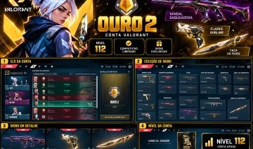VALORANT OURO 2 | VANDAL SAQUEADORA + CLASSIC SUBLIME + FACA