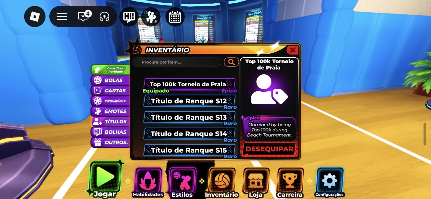 CONTA ROBLOX VOLEYBALL COM ITENS DA SEASON 3 + BLOXFRUITS