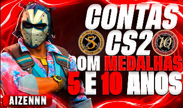 [MENOR PREÇO] - CONTA STEAM COM CS2 + MEDALHA 5/10 ANOS (+1000 HORAS)