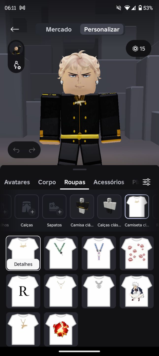Conta de Roblox - 8145 robux gastos.
