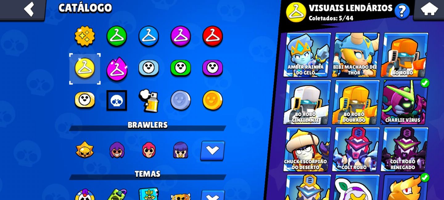 Conta de brawl stars criada em 2020 com 66k de Troféu e com todos os brawl.