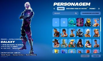 Conta com muitas skins de fortnite