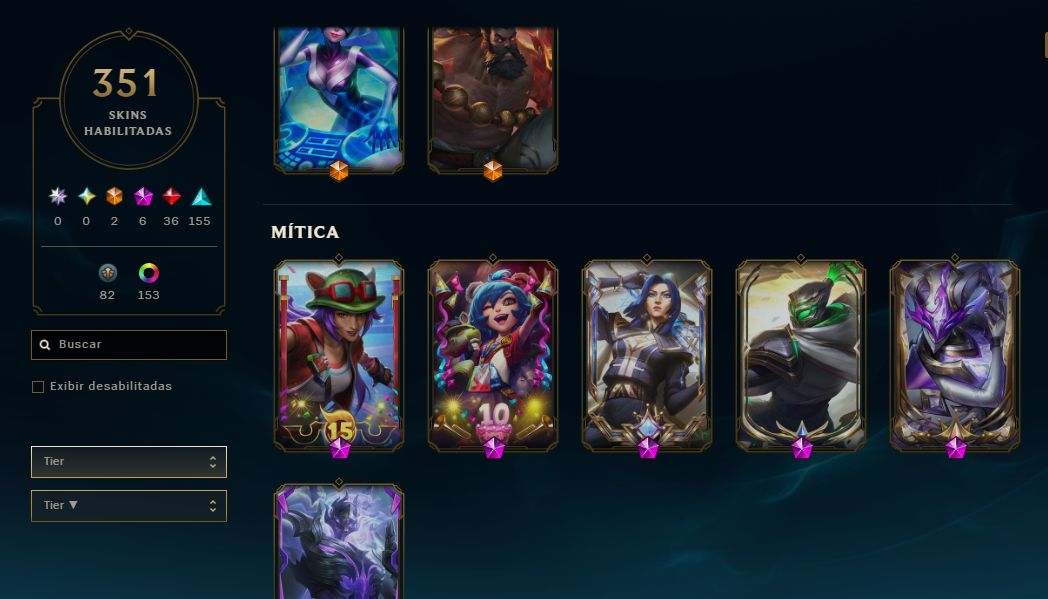Conta Valorant/Lol/Lor muitas skins em ambos os jogos e muito lvl