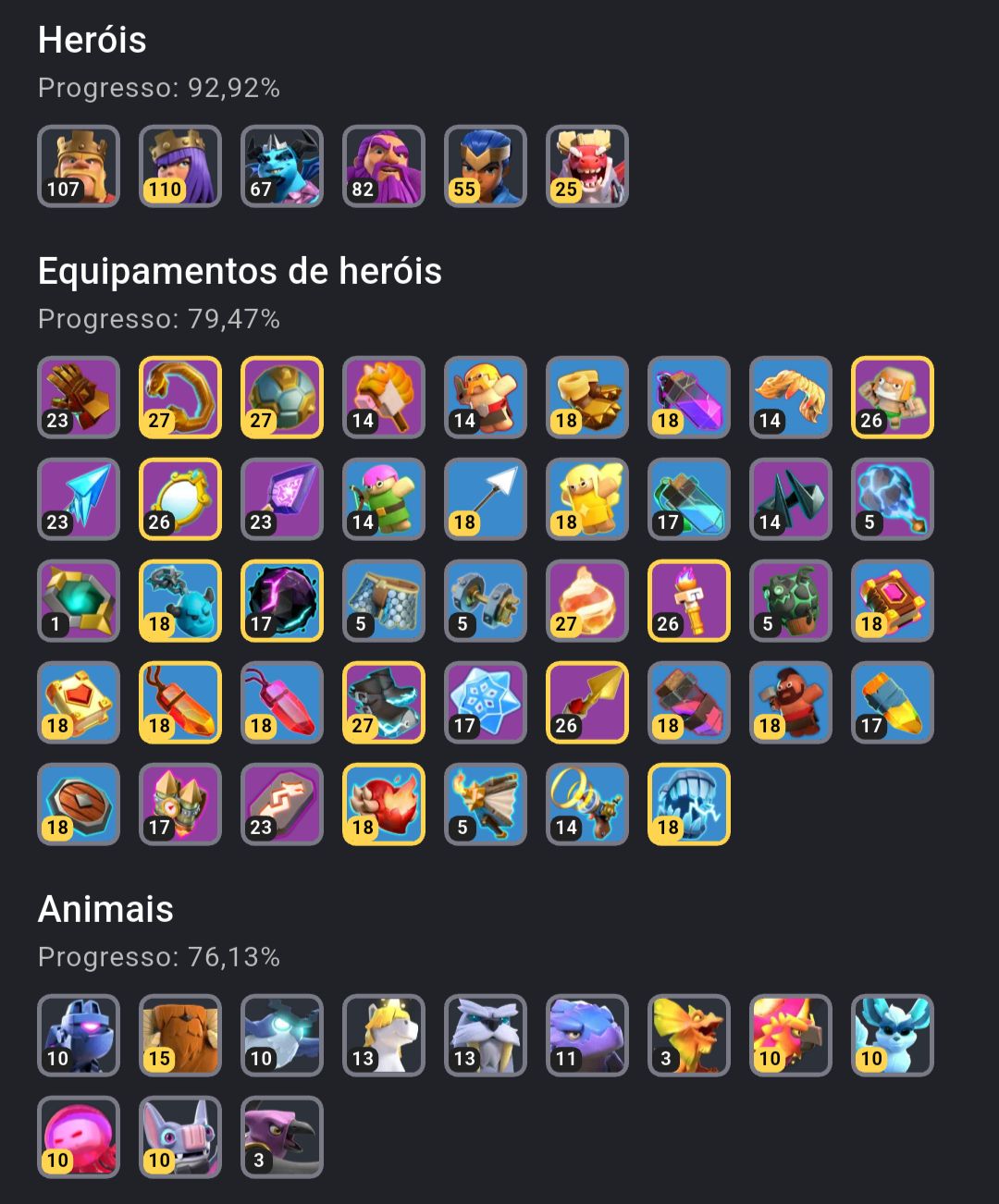 Conta th18 pronta pra guerra