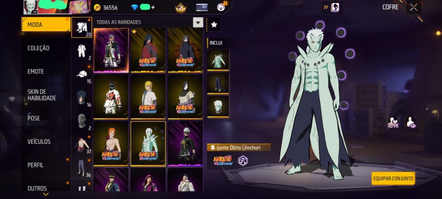 PROMOÇÃO! Por Tempo Limitado | Madara, Itachi, Obito, Pain, Minato + Cubo