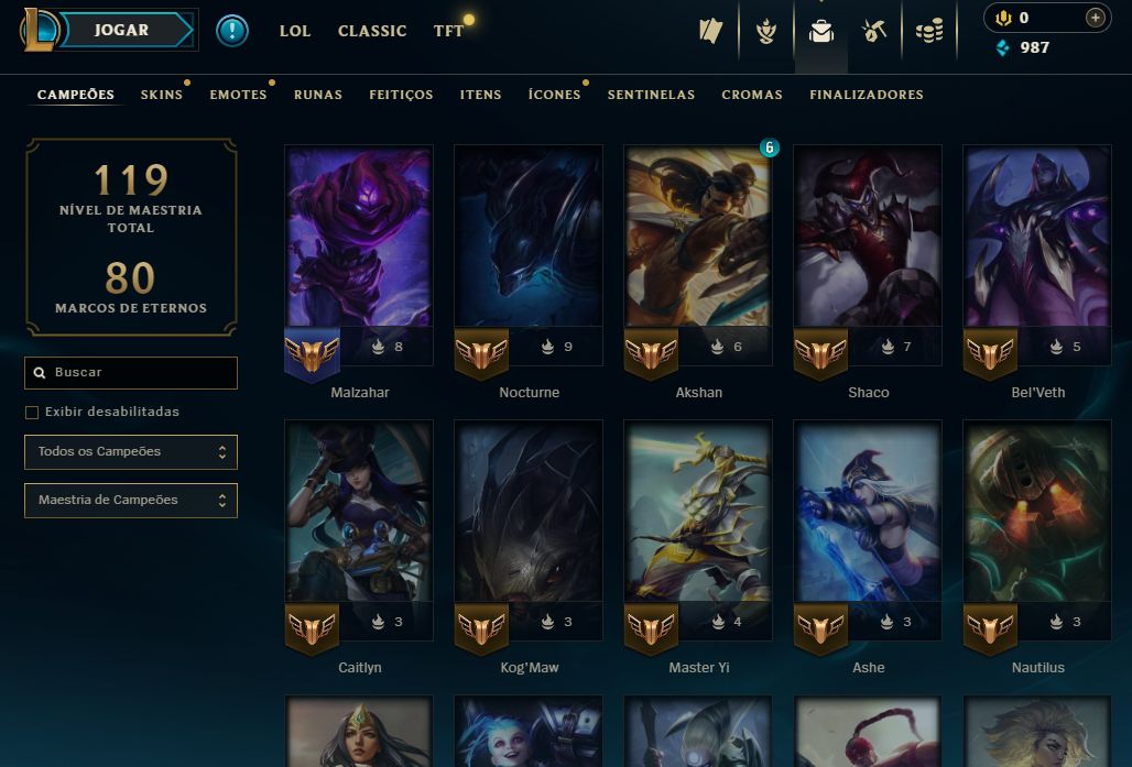 [Entrega Automática] Conta Lol Ouro, 43 Skins, Honra 4, 63 Campeões, Upada À Mão