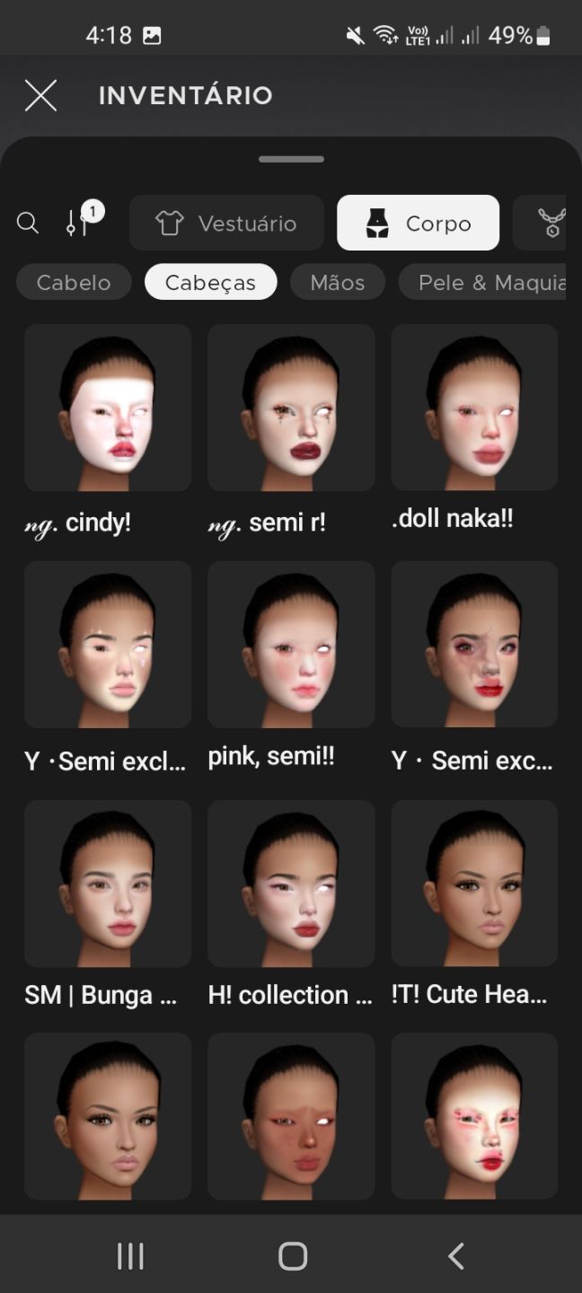 Conta de imvu feminina