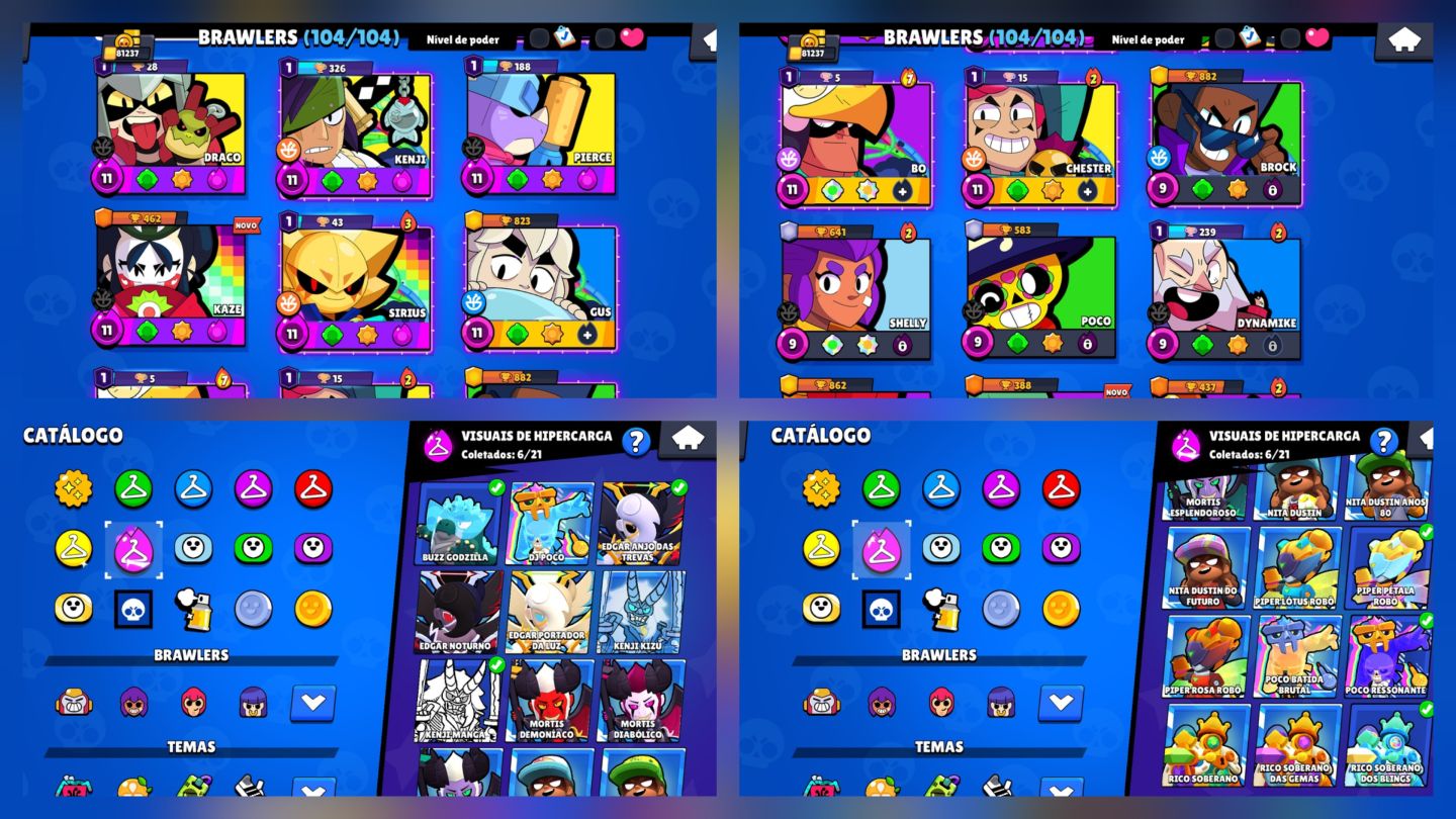 CONTA DE BS 2020! L2, 80K DE TROFÉUS + Clash AR20, 8y, + Clash Of Clans