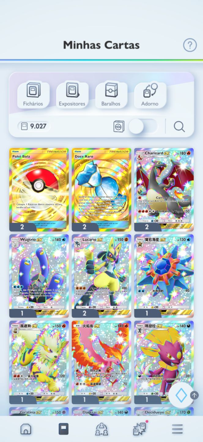 Conta pokemon tcg pocket