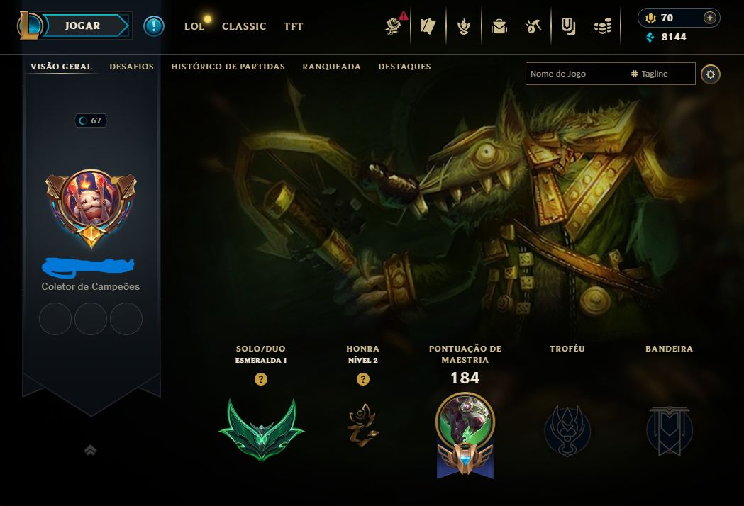 Contas com diversos elos para smurfar ou ser sua MAIN !