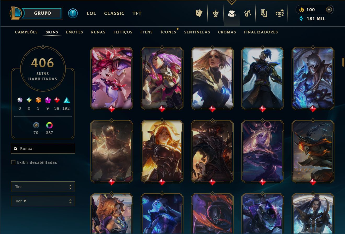CONTA LEAGUE OF LEGENDS +406 SKINS [Ex Mestre]