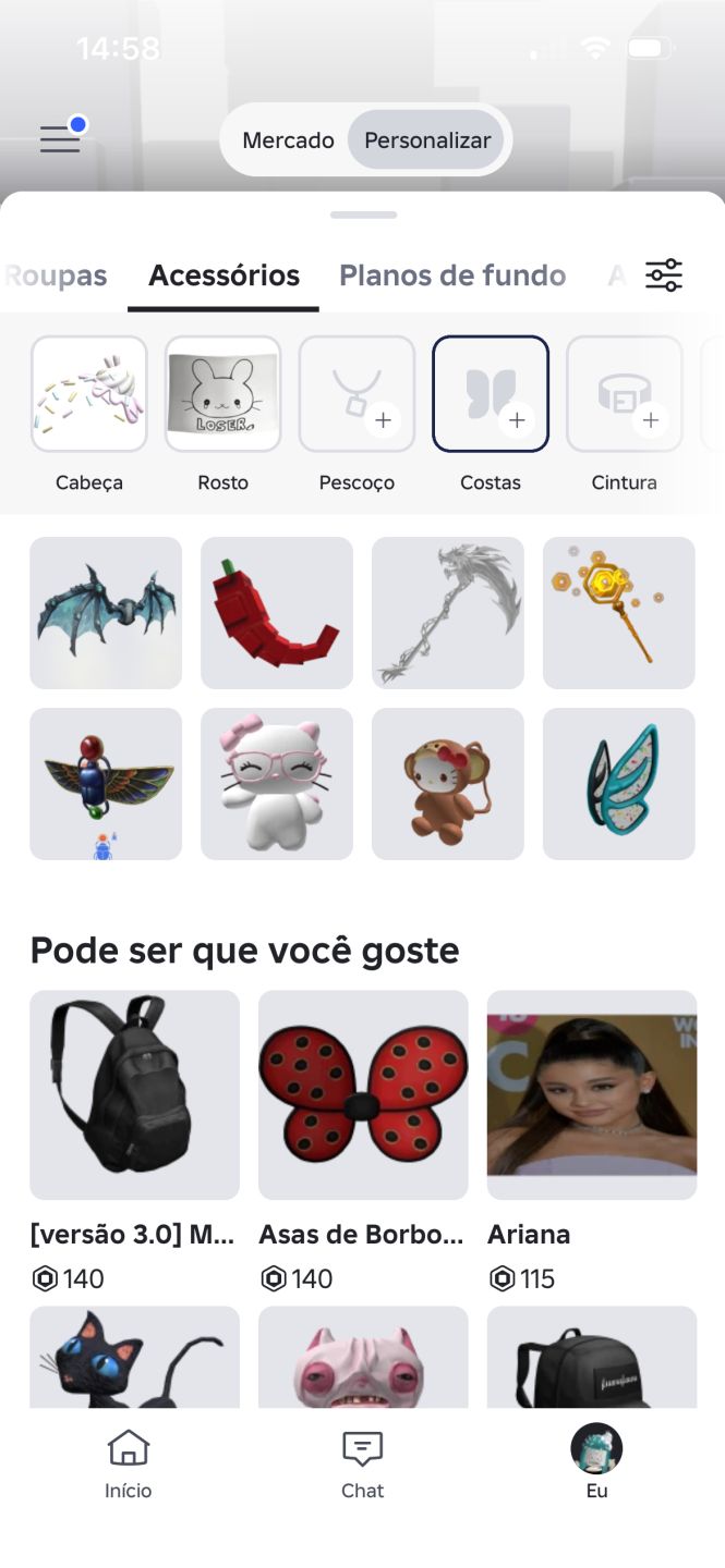 Conta Feminina Roblox Focada em skins e mm2