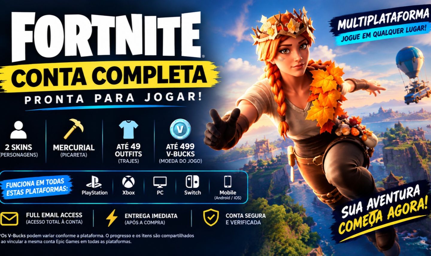 FORTNITE | 2 SKINS + ITENS RAROS | FULL EMAIL | ENTREGA INSTANTANEA