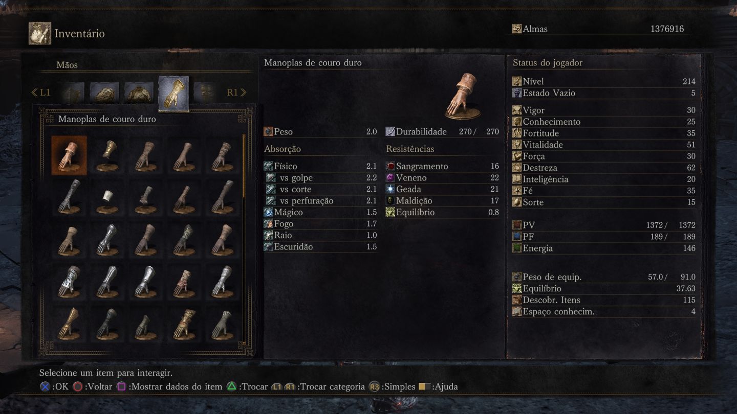 DARK SOULS 3 - ALMAS/ EQUIPAMENTOS/ ARMAS/ ANEIS E DEMAIS ITENS - Para PS4/PS5