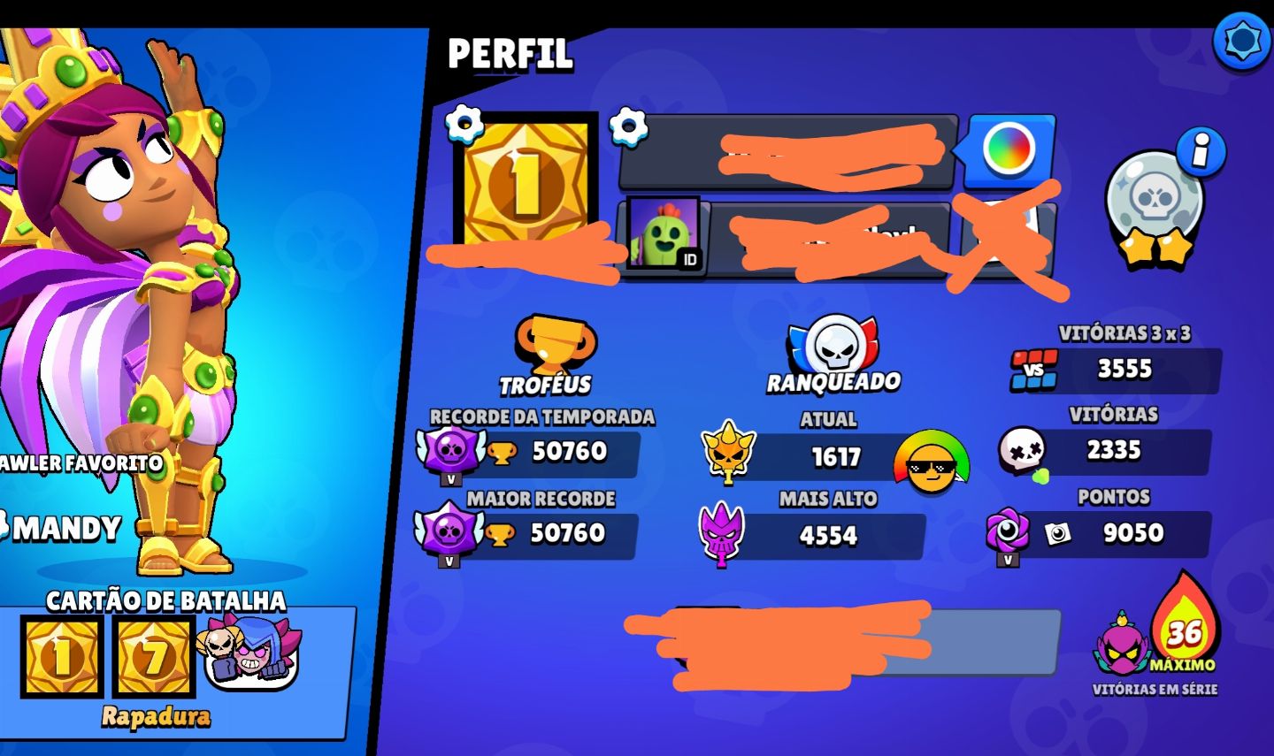 CONTA BRAWL STAR (RARA) 7 ANOS, CLASH ROYALE, CLASH OF CLANS ($-150) 400SKIN