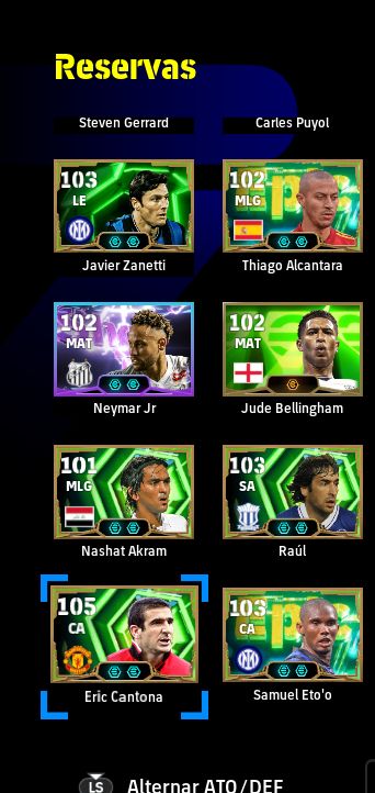 CONTA STEAM eFOOTBALL FORÇA 3213 | ZLATAN 109, NEDVD 107, BATISTUTA 105