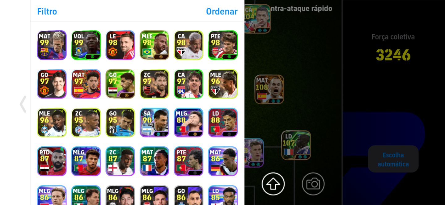 Conta de eFootball conta com jogadores metas