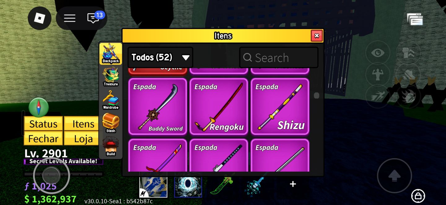 Conta de blox fruits a venda ou em brawl stars 100k+