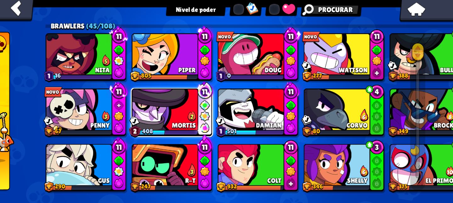 CONTA DE BRAWL STARS COM MORTIS 2400+ TROFÉUS E ENTRE OUTROS UPADOS APROVEITE!!