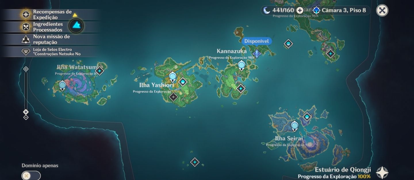 Yelan + BIS + Zhongli + Estrela invernal + Oração perdida aos ventos sagrados