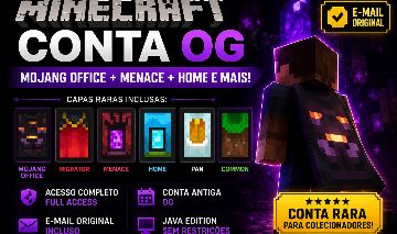 Conta Minecraft OG | Mojang Office + Menace + Home + Email Original