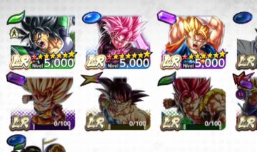 Conta dragon ball com 6 personagens ultras e 3 LR do último aniversario