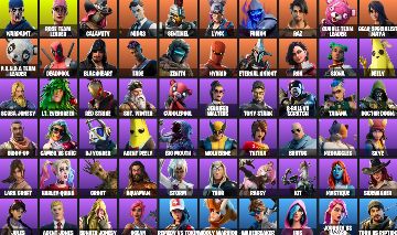 CONTA FORTNITE FA STW OG 65 SKINS | IRIS | LARA CROFT | MISTICA | TONY STARK