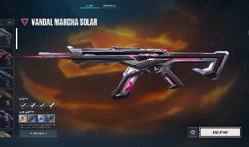 CONTA VALORANT COM SKIN DE VANDAL MARCHA SOLAR COM TODAS AS VARIANTES + 1 PASSE