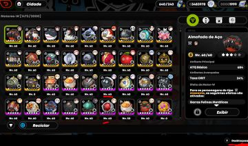 CONTA ENDGAME, TODAS CAÇADORAS DO VAZIO, 25 RANK S E 19 MOTORES RANK S