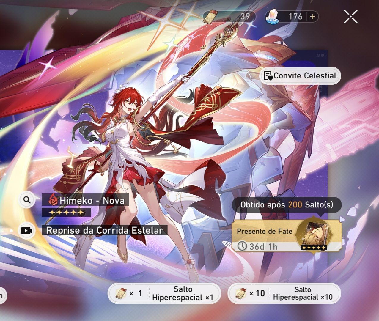 Conta Honkai Star Rail end game com muitos T5