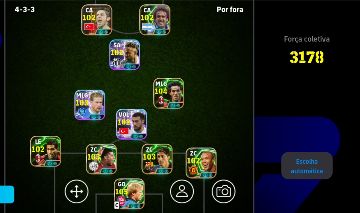 CONTA EFOOTBALL | BEBETO 104 + BATISTUTA 104 + CAFU 103 (FORÇA 3181)