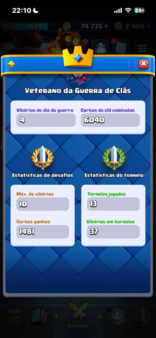 CONTA COM 14K DE TROFEUS + 122 CARTAS + 2400 GEMAS, 100% SEGURA! SÃO ANOS UPANDO