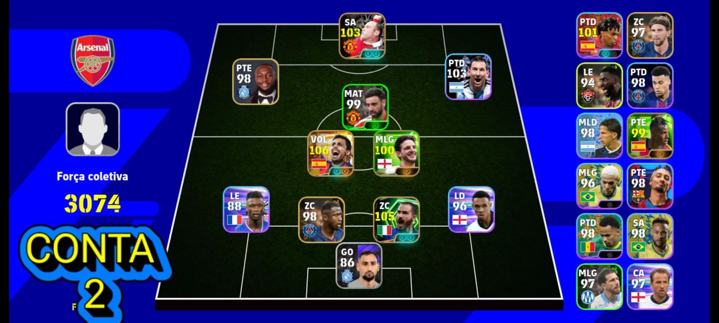 CONTAS EFOOTBALL MOBILE| COM NEYMAR BLITZ CURLER DO SANTOS