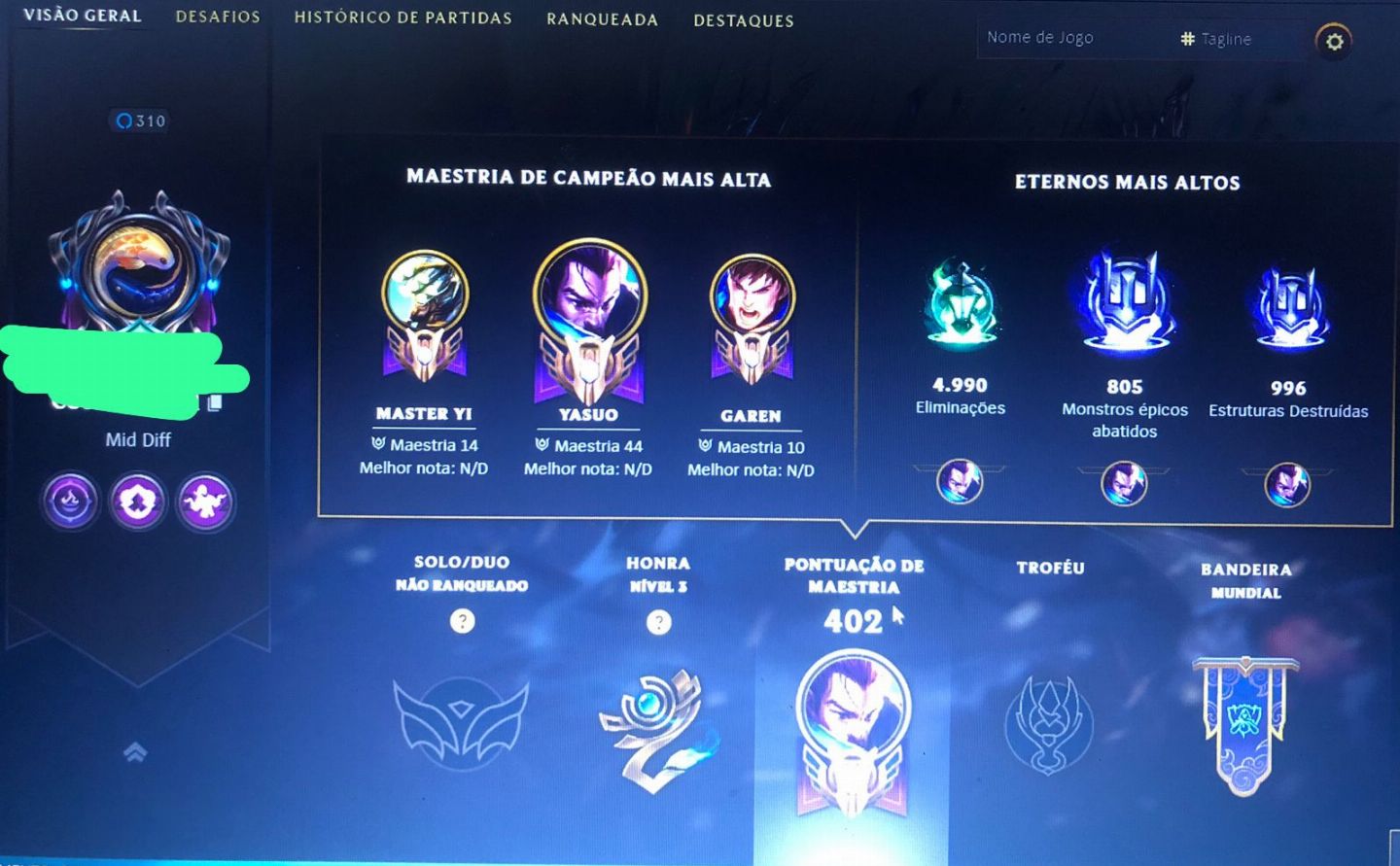 CONTA LOL 11 ANOS DE CRIAÇÃO