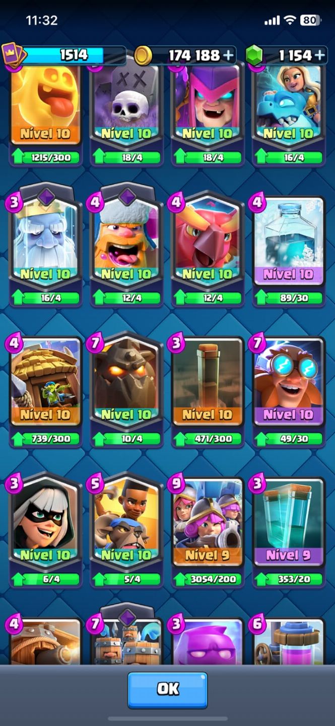 Clash Royale, Conta NIVEL 15 com todas as cartas