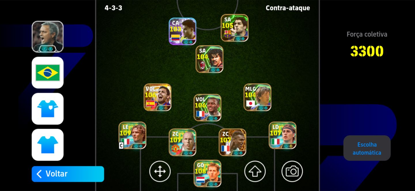 CONTA DE EFOOTBALL TOP NOVO DEL PIERRO,gullit, cr7,diaz nova zaga
