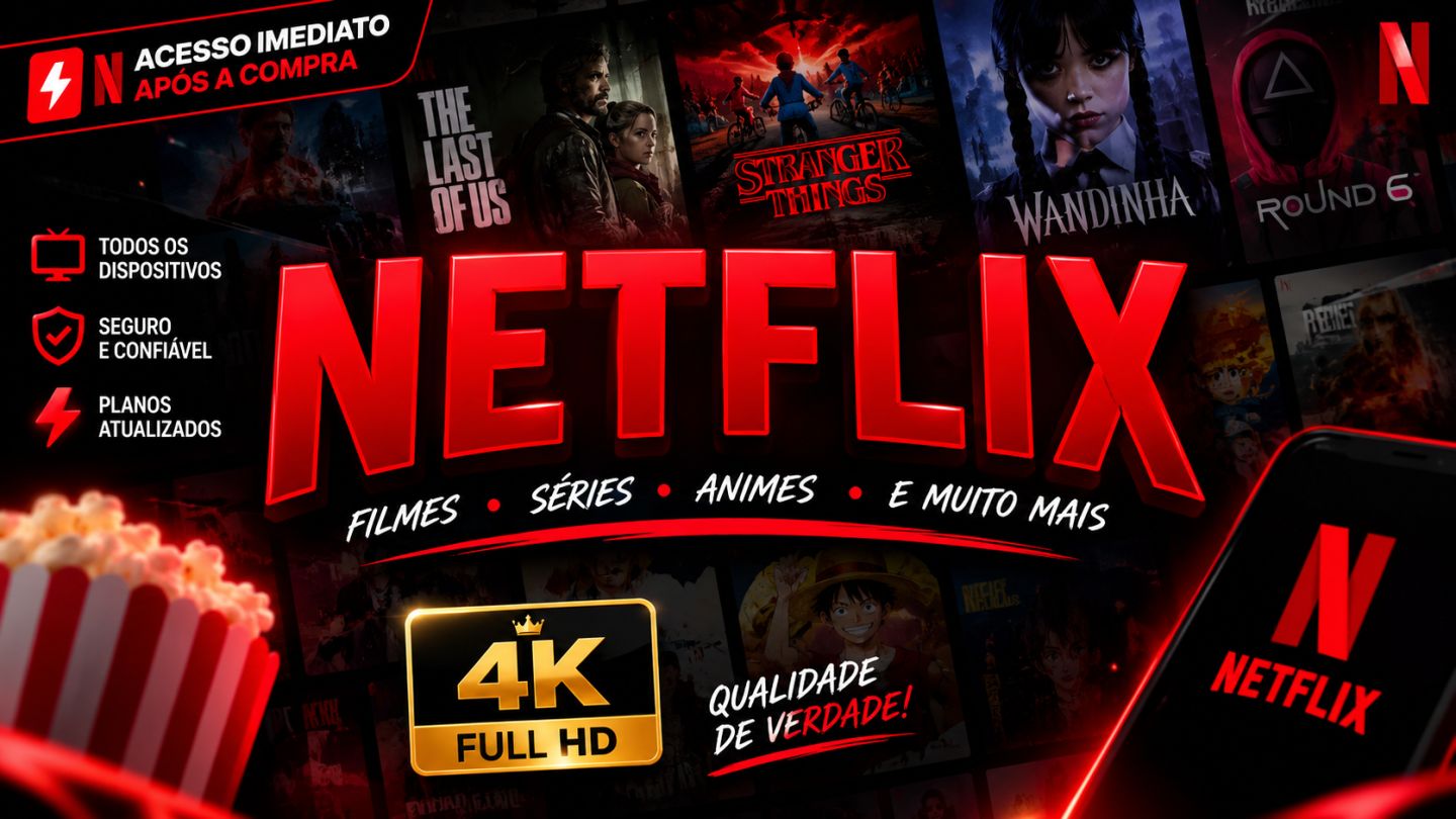 Conta Netflix 4k, 7 dias