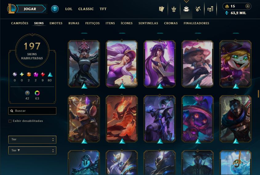[HandLevel] Lv 700+Gold 3+MAIN MIDLANER+197 Skins/Icones Antigos 2013+KATARINA
