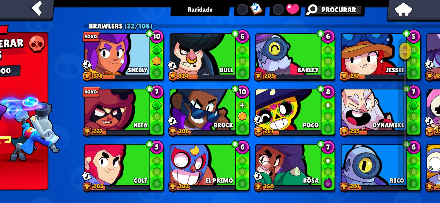 Conta de Brawl Stars com Shelly estrelar pra sair rapido