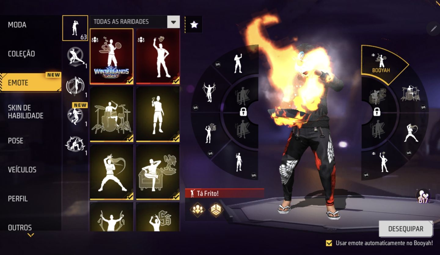 CONTA DE FREE FIRE COM LUA SANGRENTA DOURADA