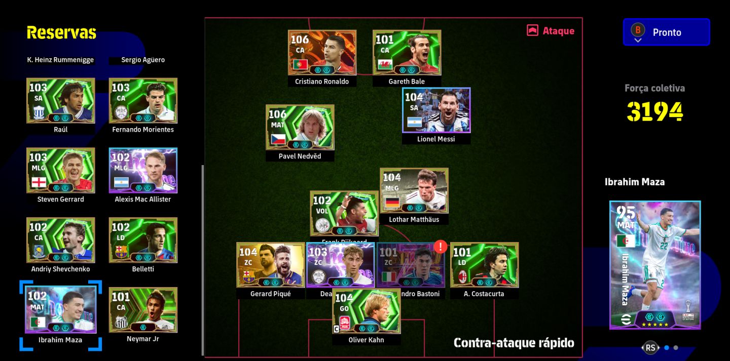 Conta eFootball (Steam) CR7 106, Neymar Santos +80 cards especiais